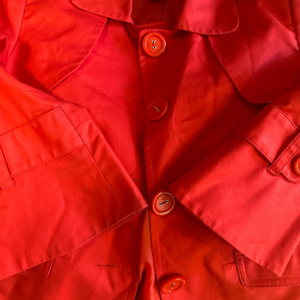 Red cropped blazer